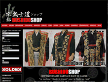 Tablet Screenshot of bushidoshop.com